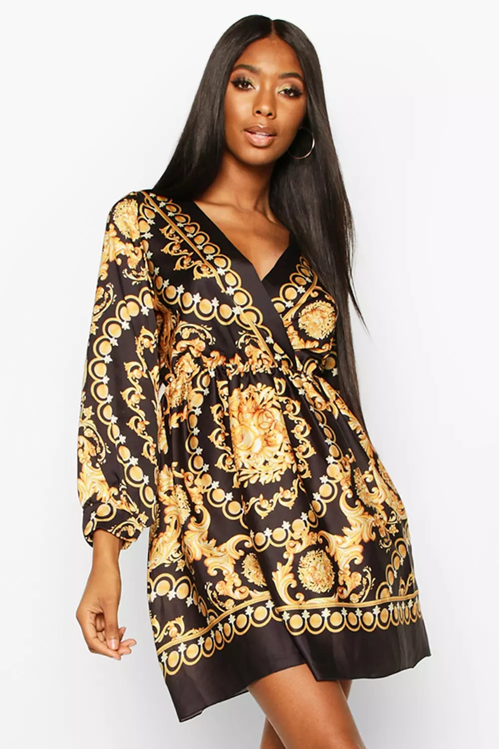 Chain print skater dress hotsell