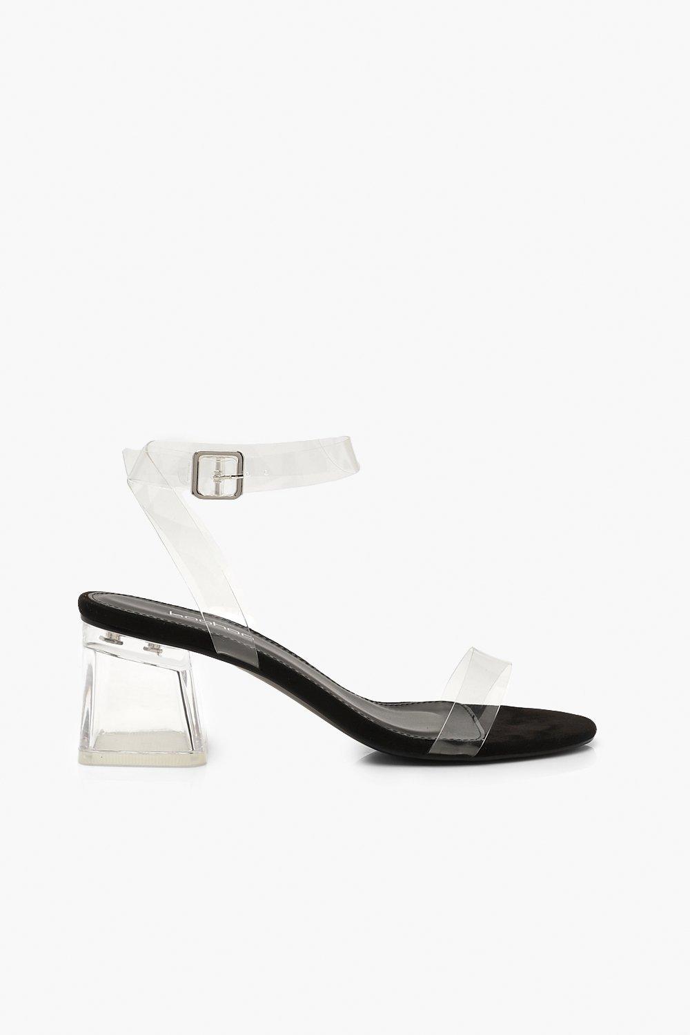 Low heel clear store sandals