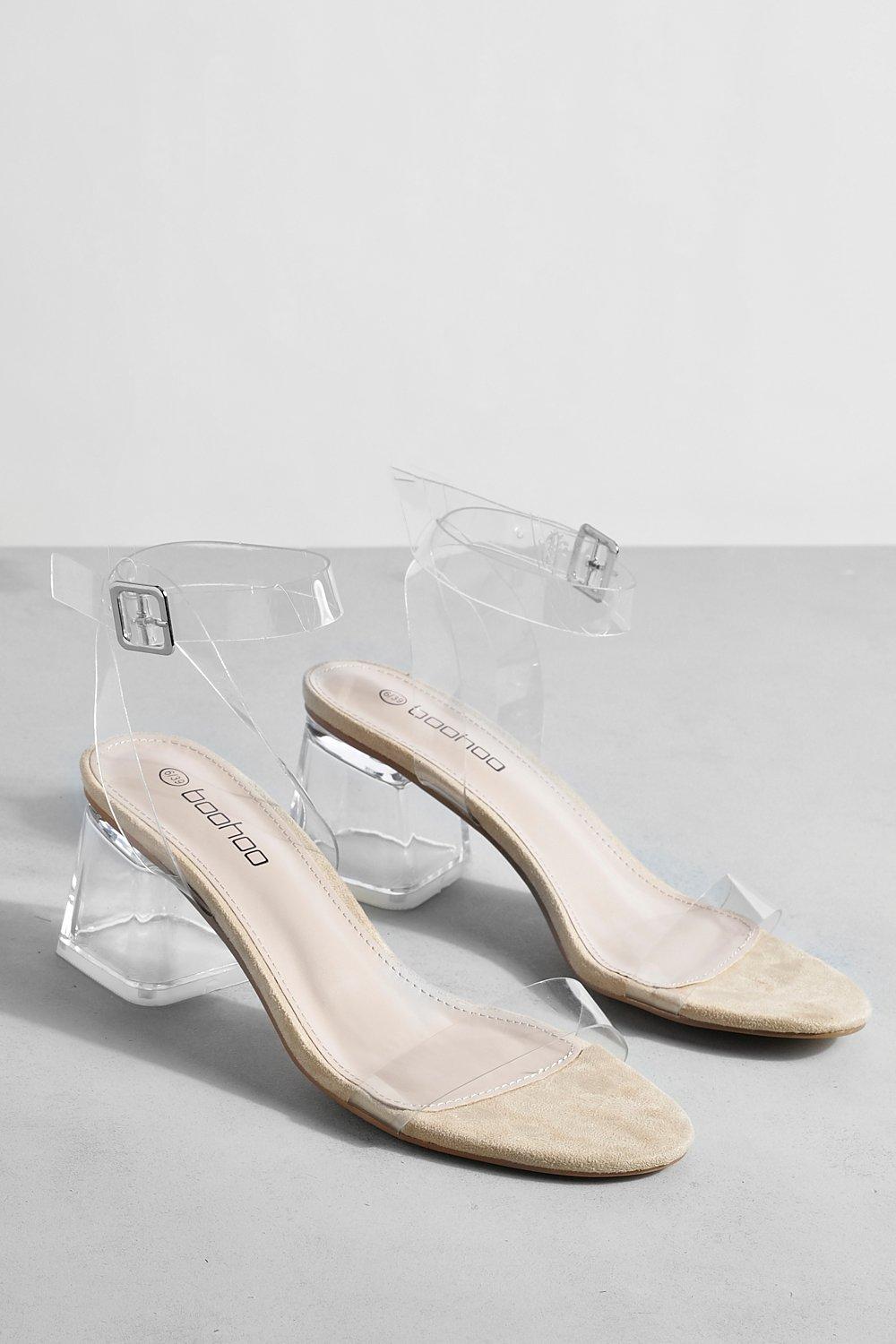 Clear heels small hot sale heel