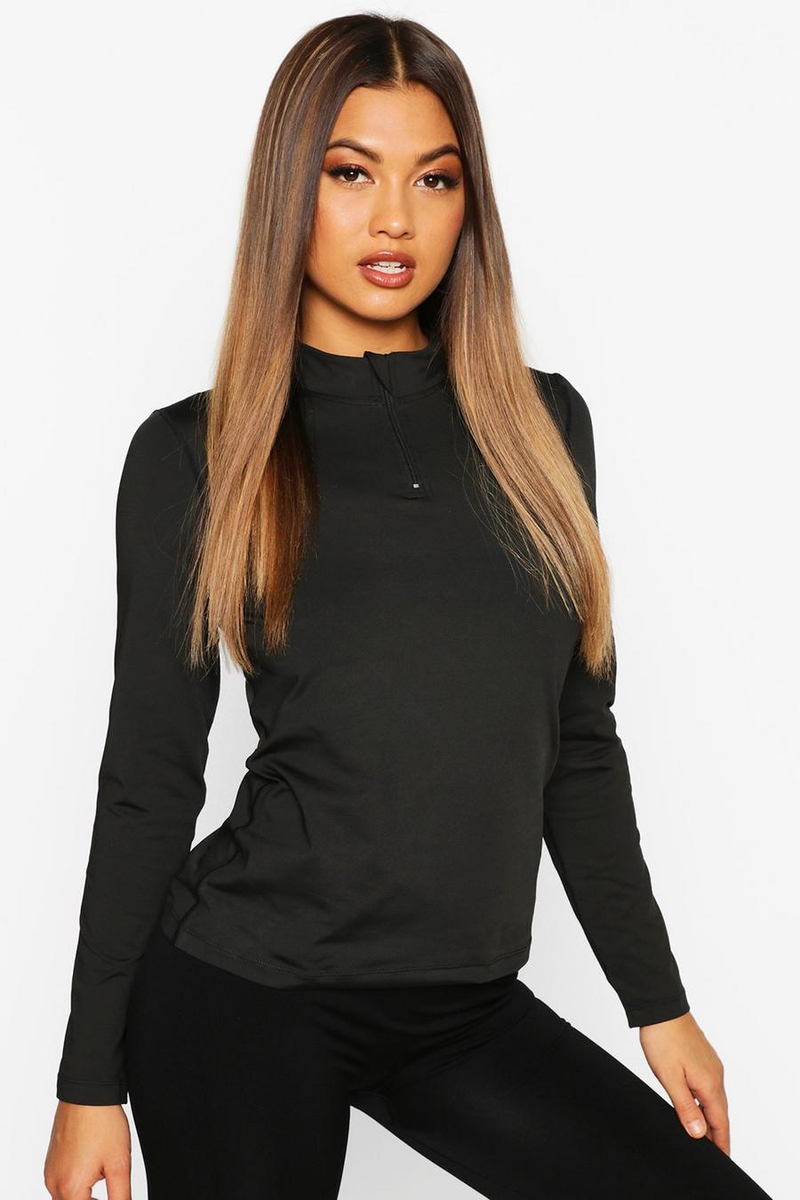 Fit Long Sleeve Zip Up Gym Top image number 1