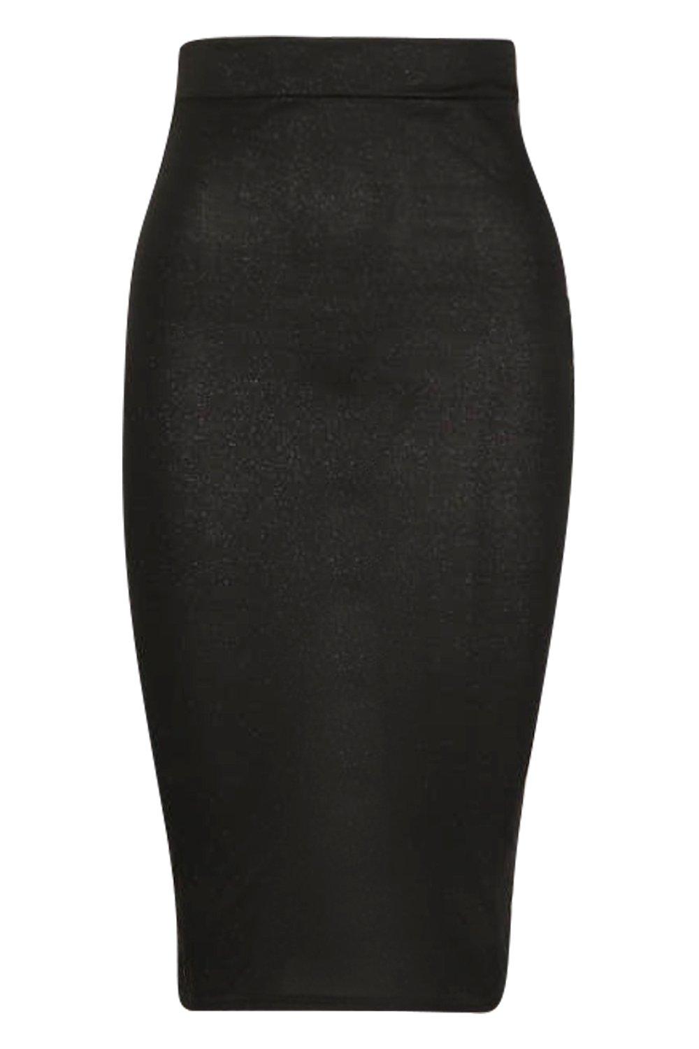 black bandage midi skirt