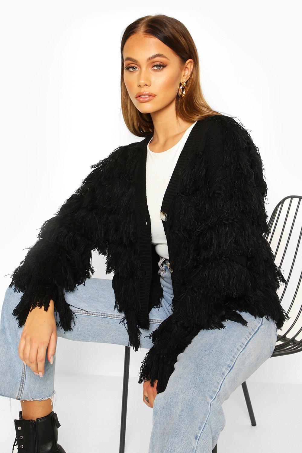 black tassel cardigan