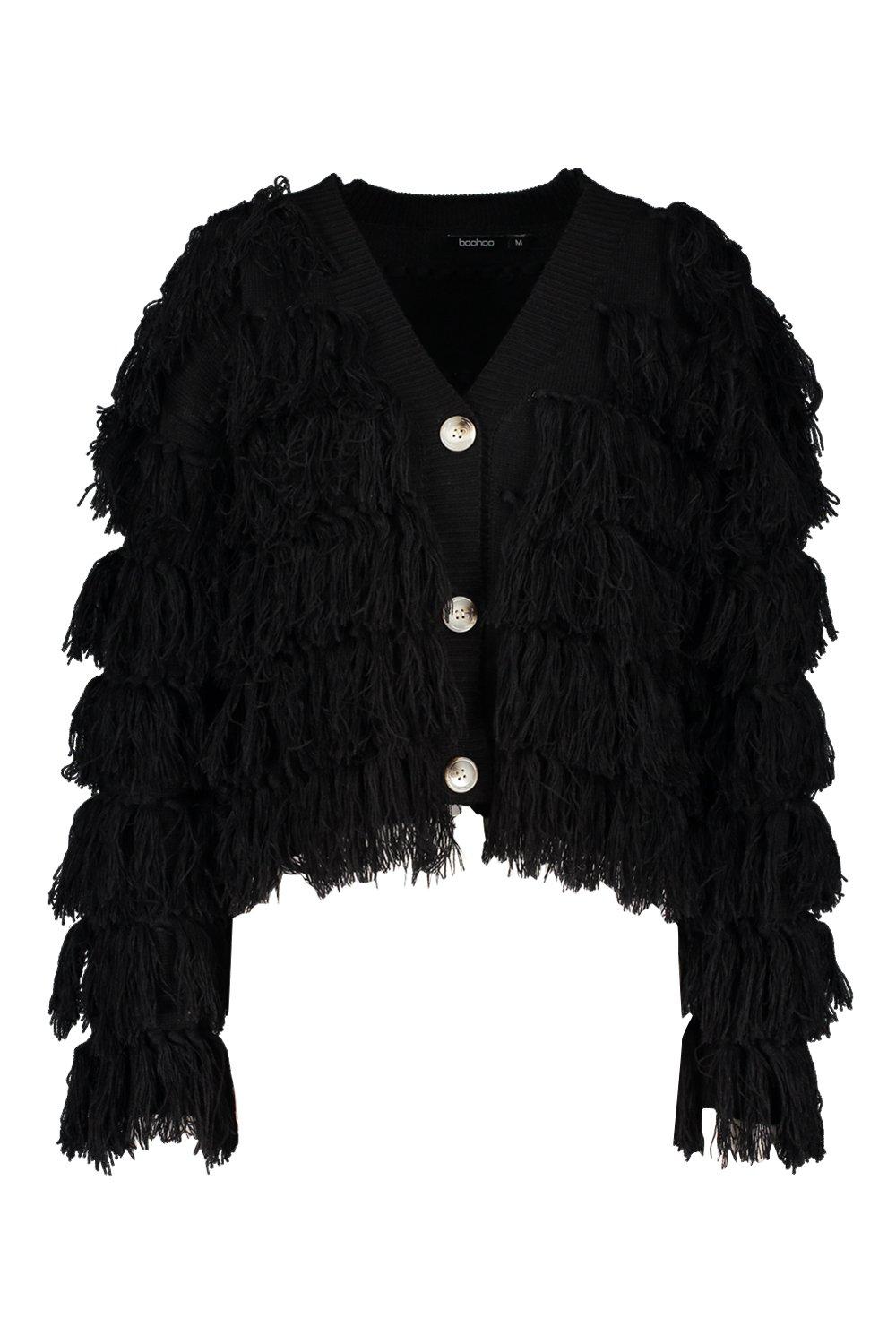 black tassel cardigan