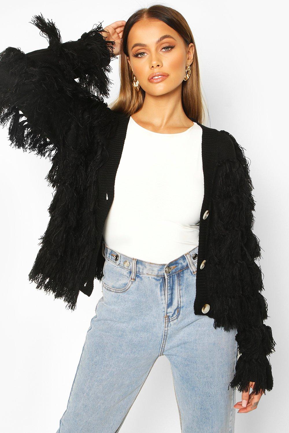 black tassel cardigan