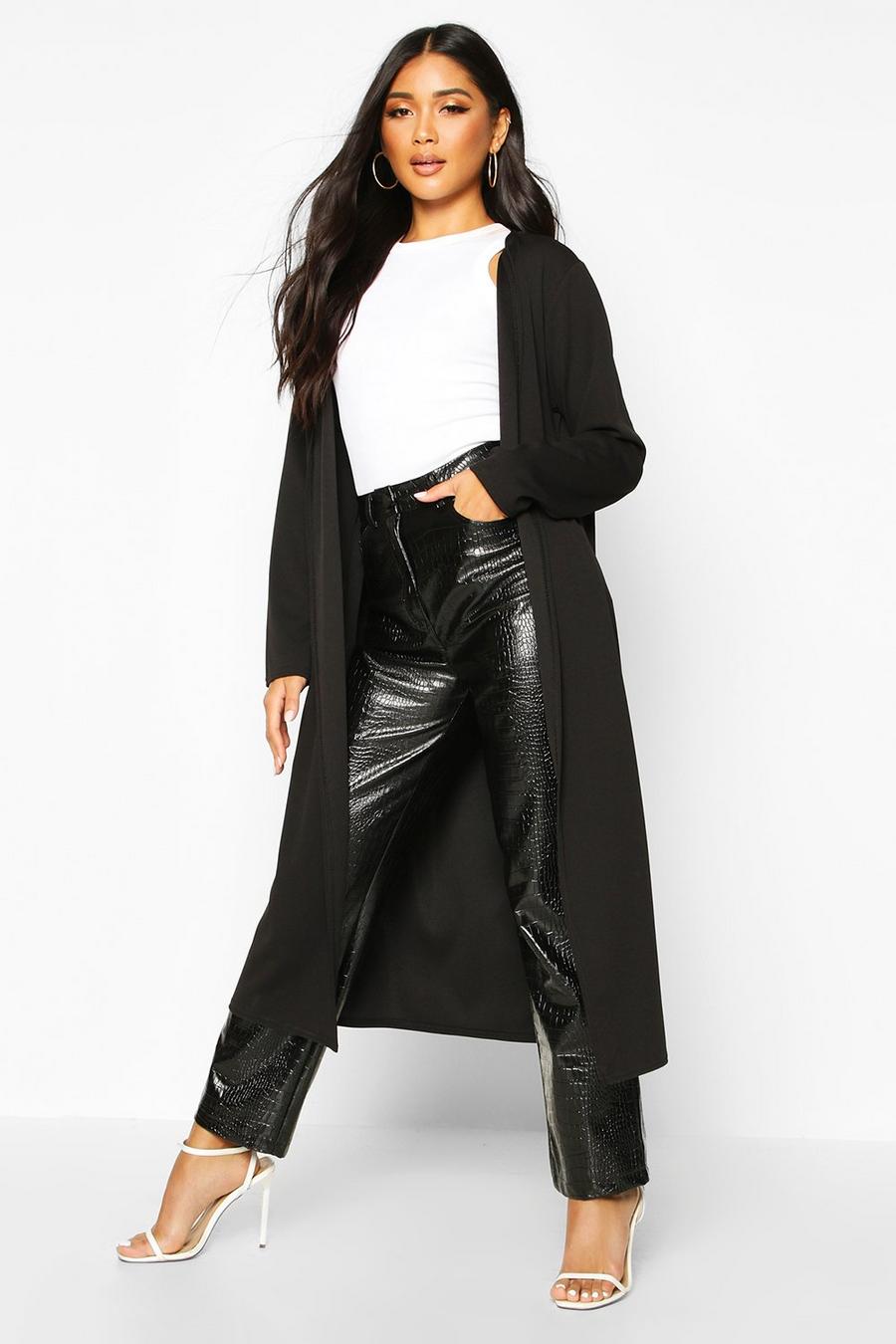 Collarless Duster Coat image number 1