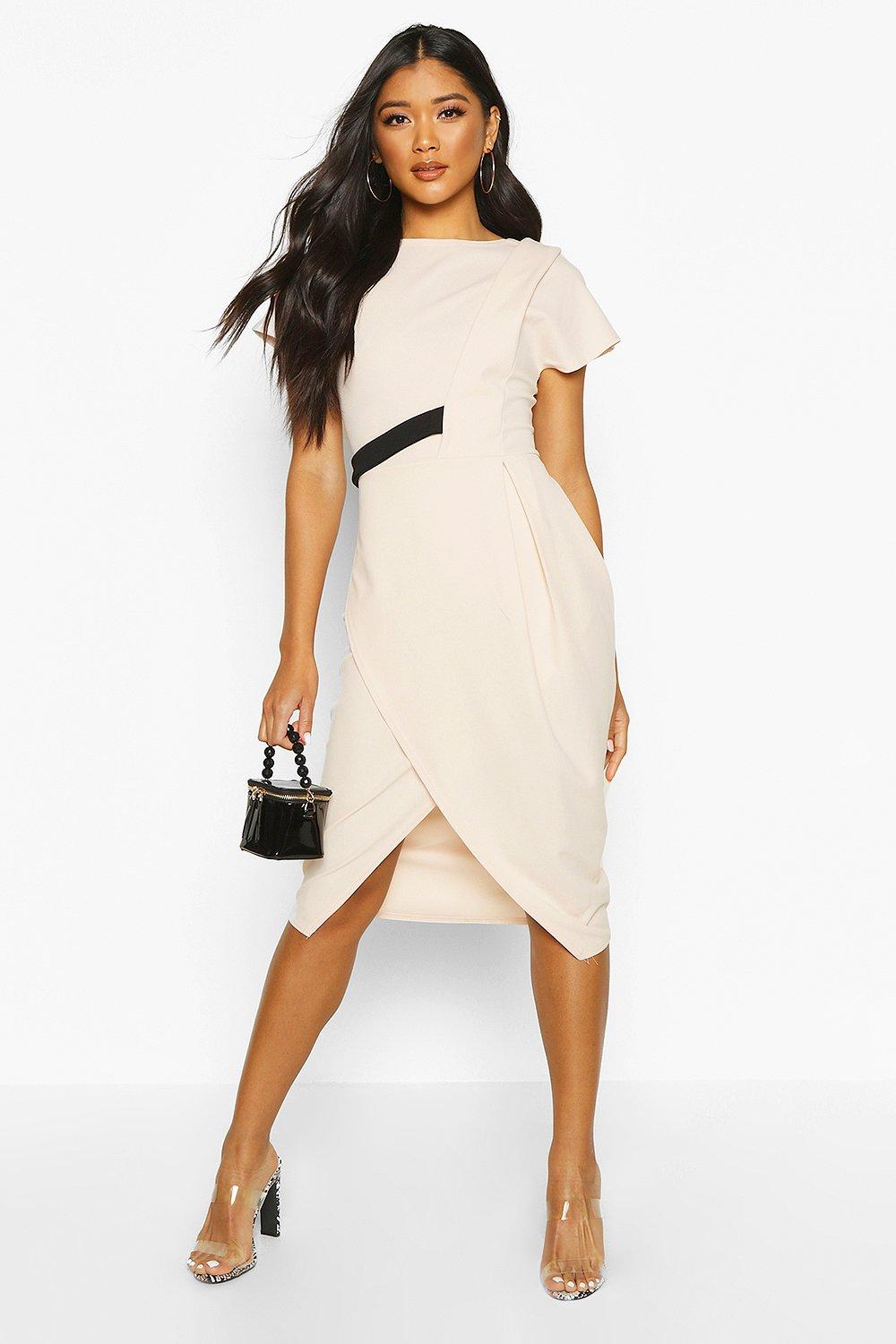 wrap over midi dress