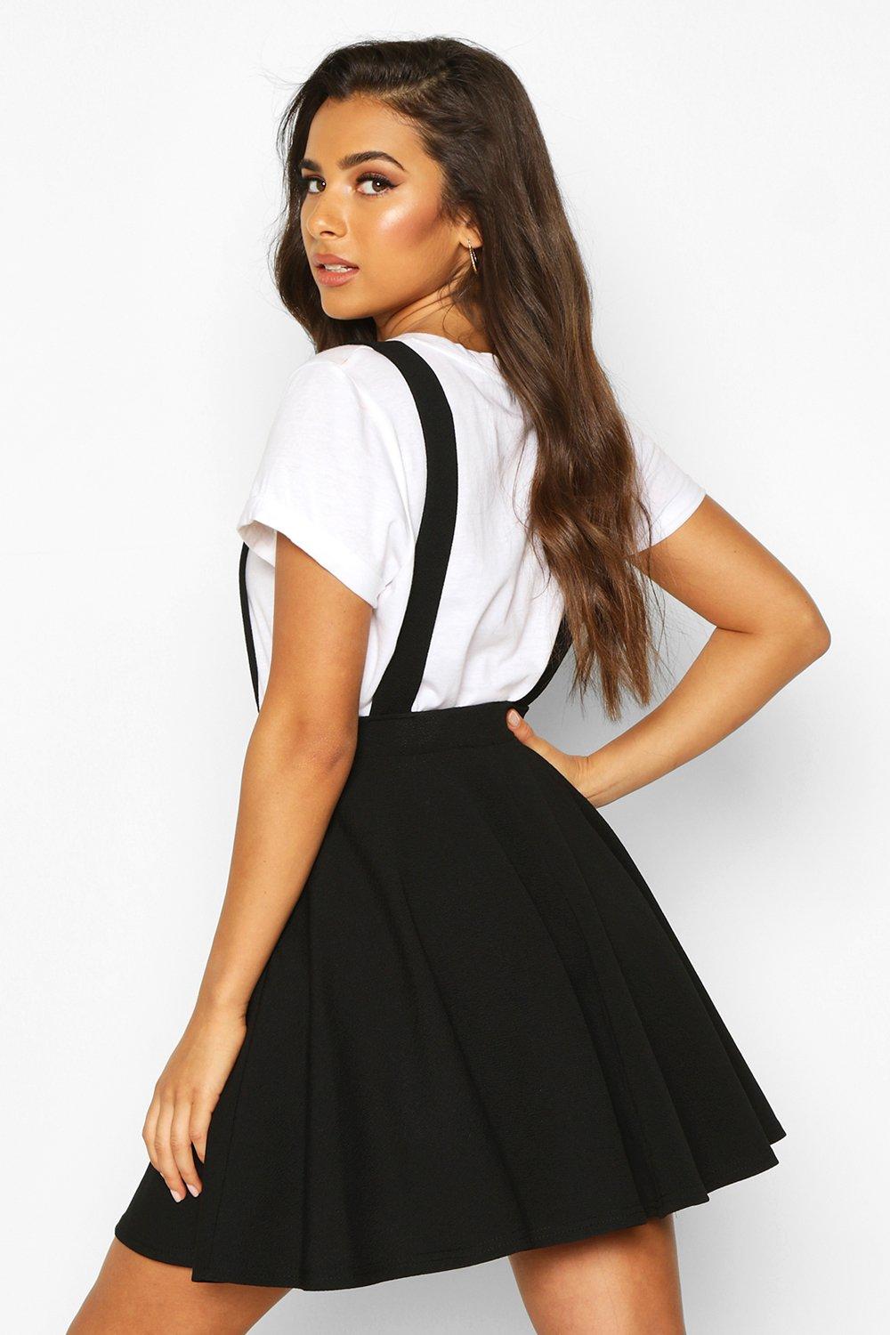 Pinafore skirt clearance boohoo