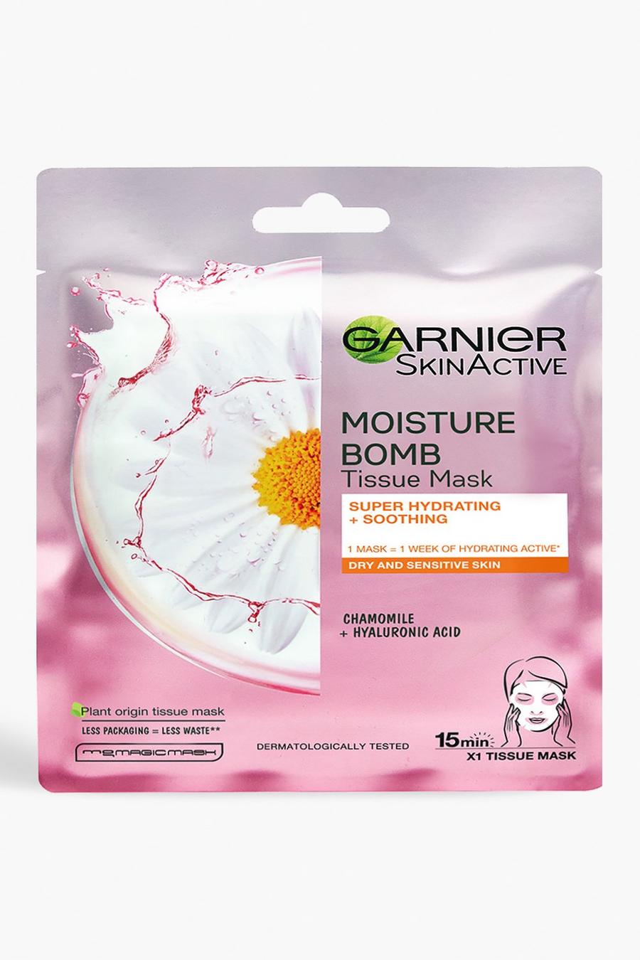 Clear transparent Garnier Moisture Bomb Chamomile and Hyaluronic Acid Sheet Mask, 28g image number 1