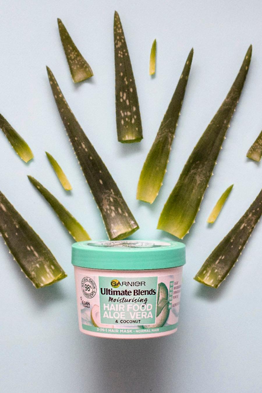 Green grün Garnier Ultimate Blends Hair Food Aloe Vera 3-in-1 Normal Hair Mask Treatment 390ml