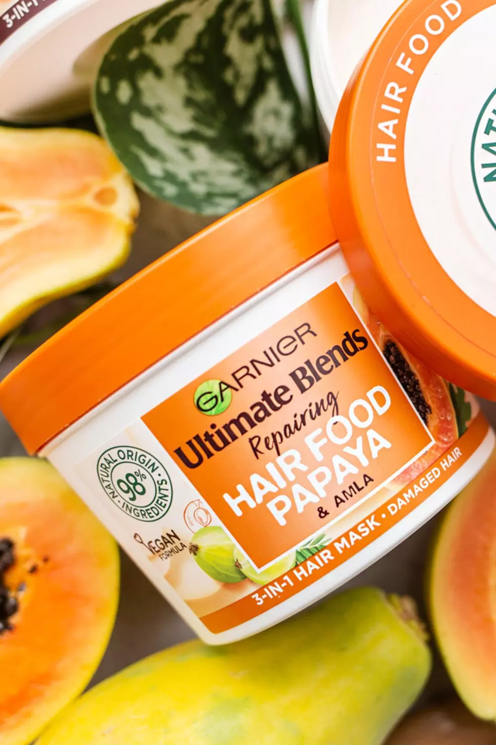 Orange Garnier Ultimate Blends Hair Food Mask Papaya 390ml alternative image