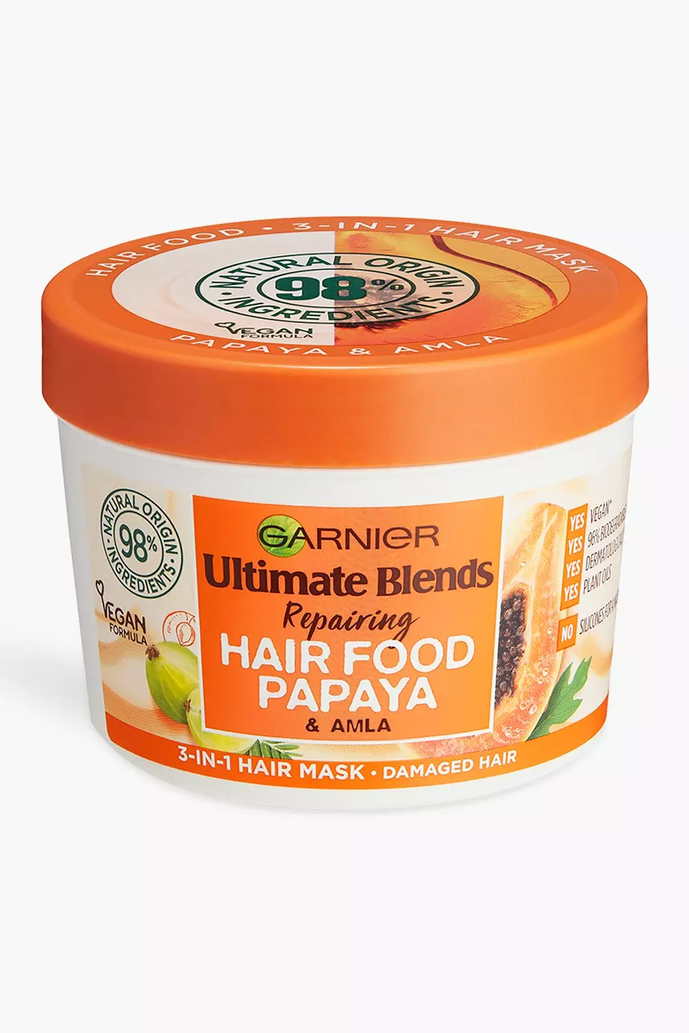 Orange Garnier Ultimate Blends Hair Food Mask Papaya 390ml alternative image