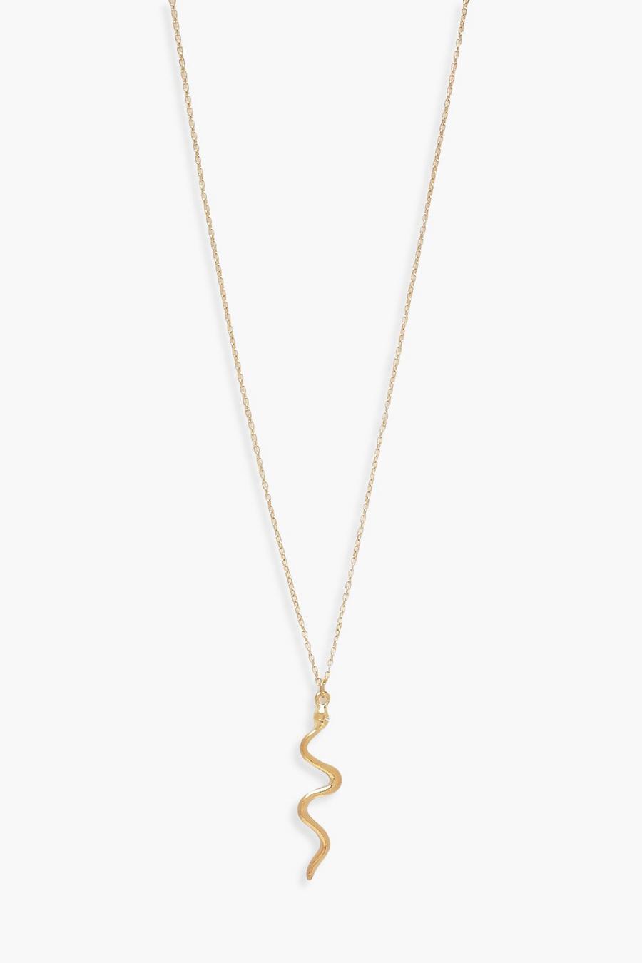 Gold Snake Delicate Necklace image number 1