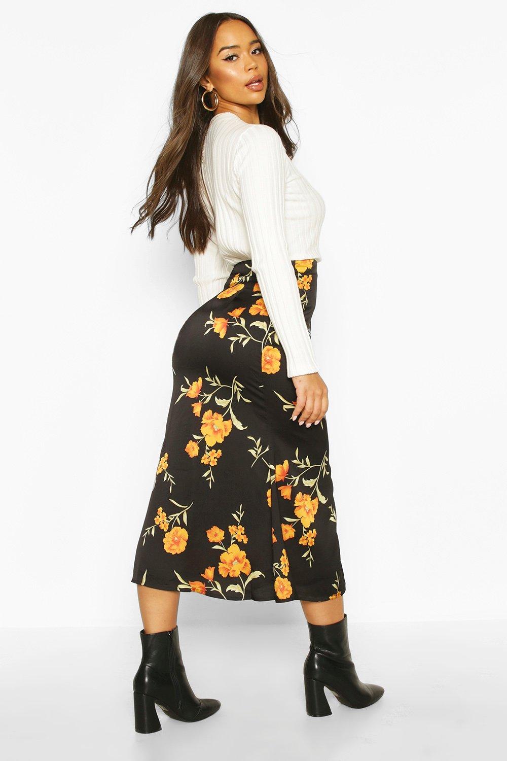 Floral midi outlet pencil skirt outfit