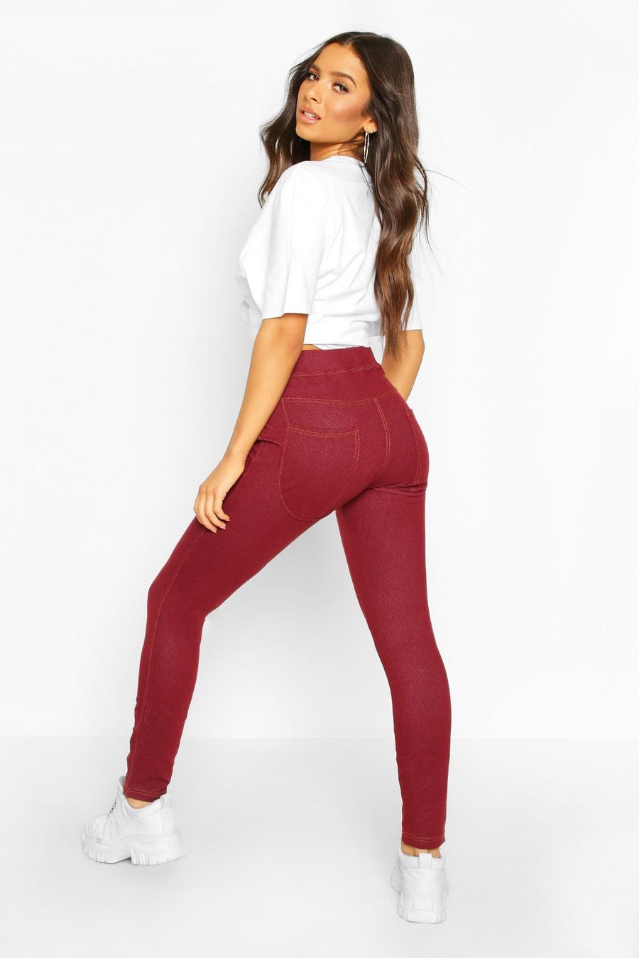 Red Skinny Fit Jeggings · Filly Flair