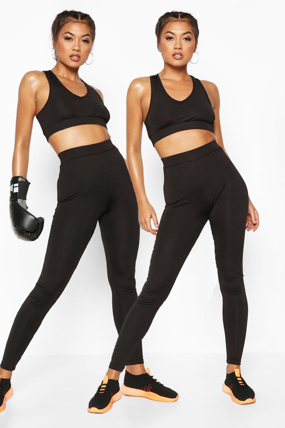 black high waisted gym leggings