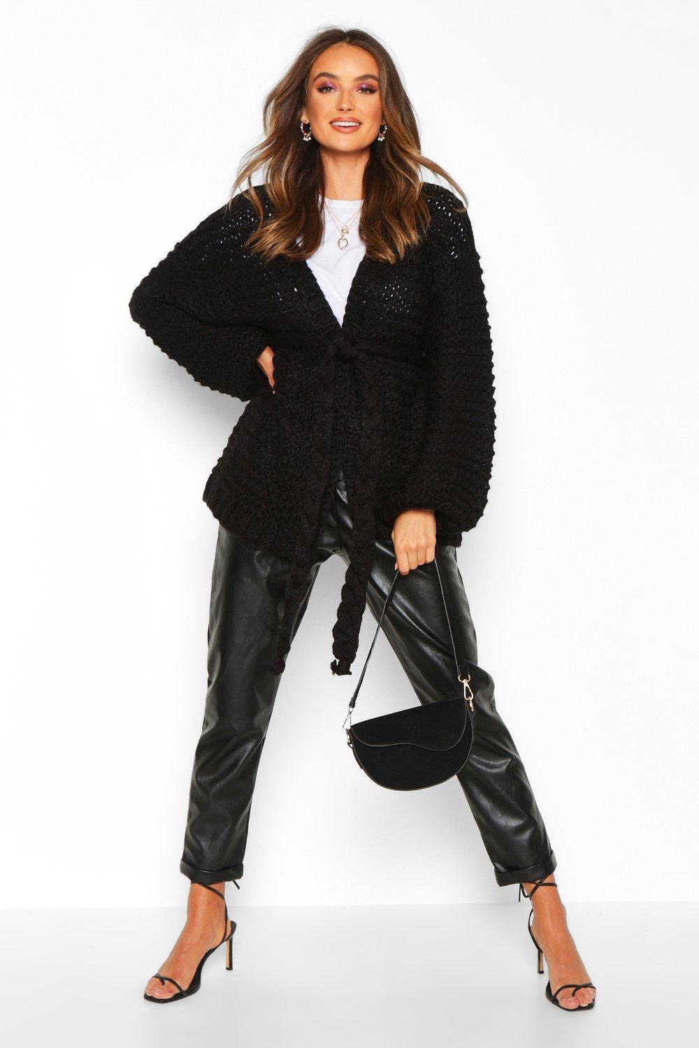 boohoo belted cardigan