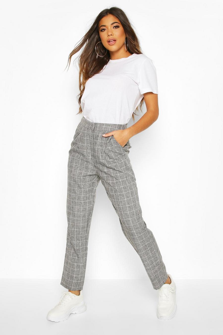 Grid Check Tapered Pants image number 1