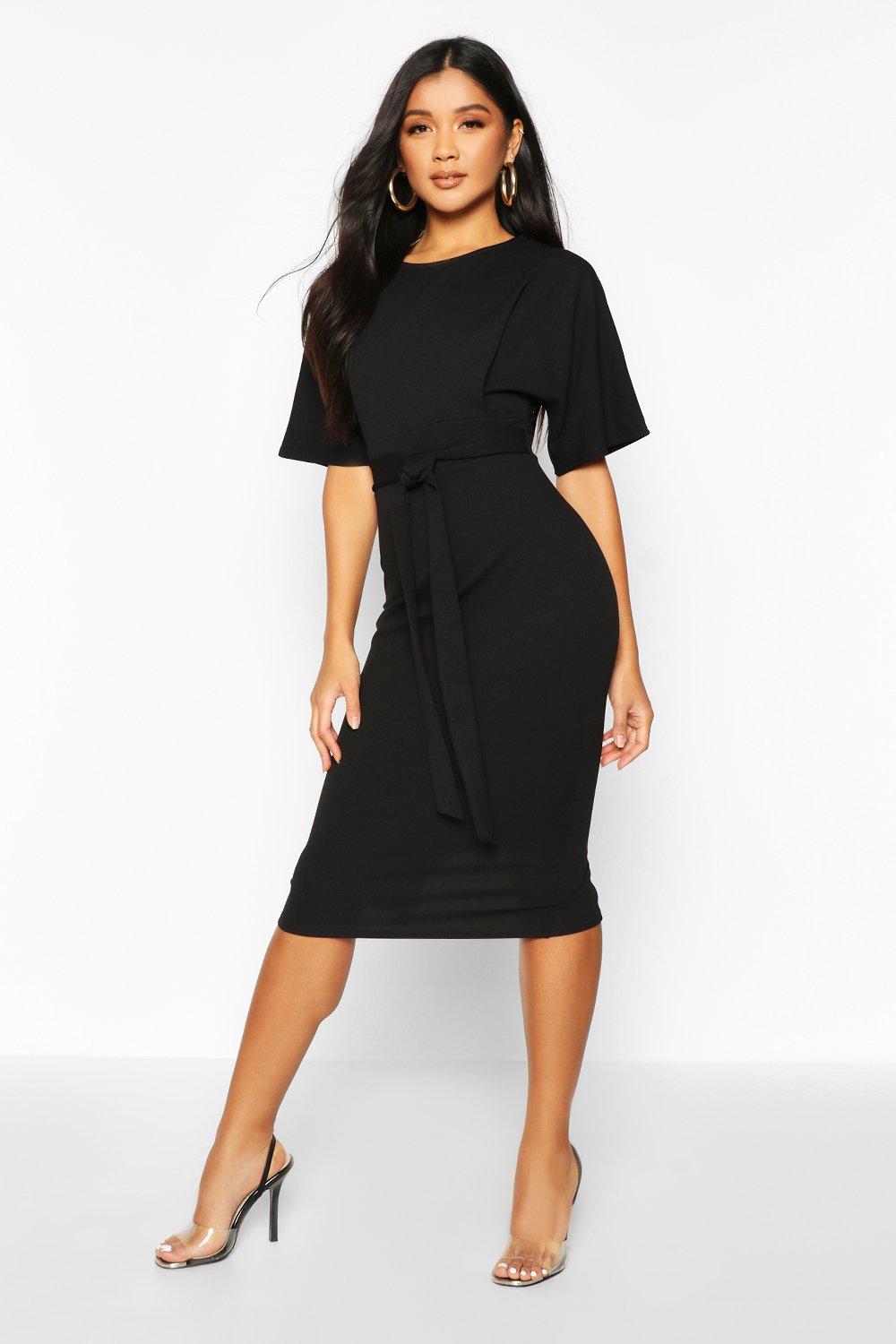 boohoo tie waist dress