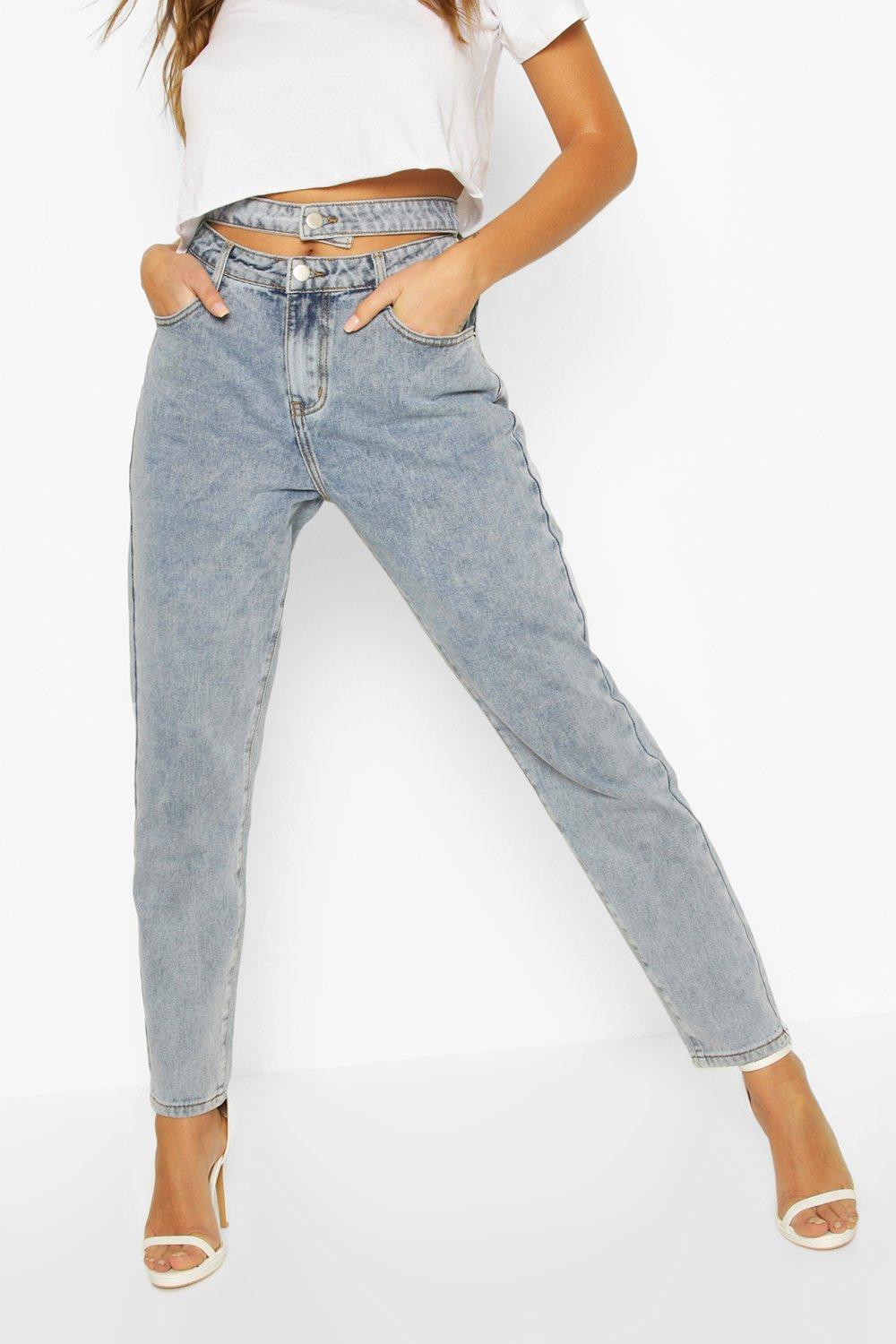 double waisted jeans