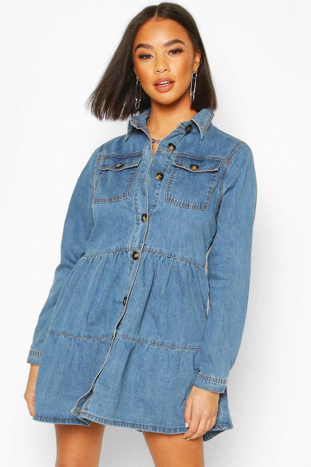 denim smock dress uk