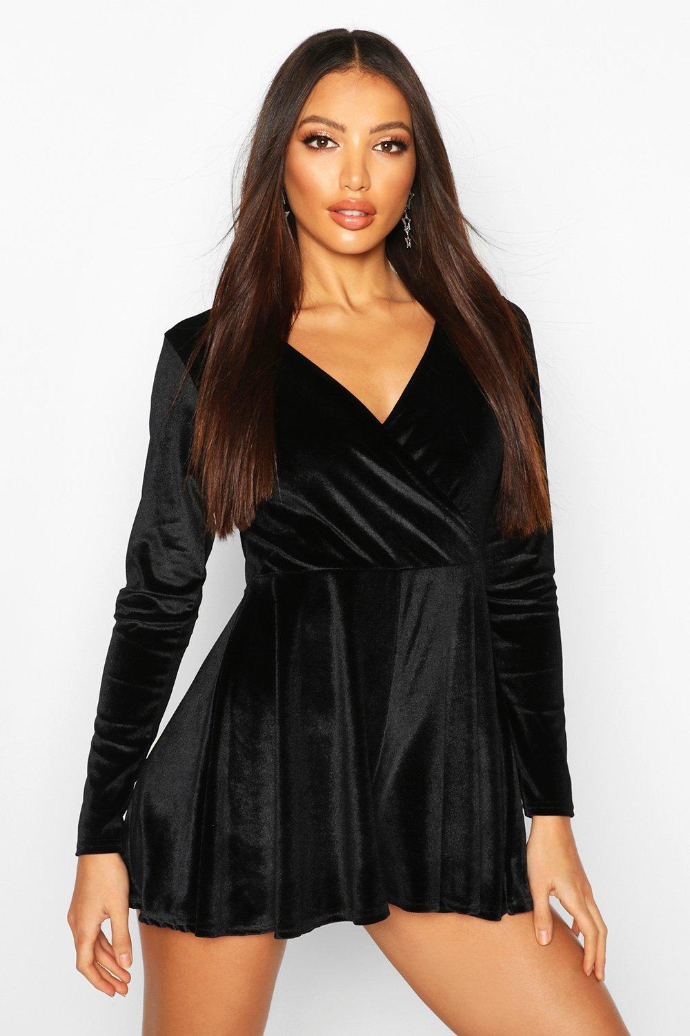 long sleeve playsuit boohoo