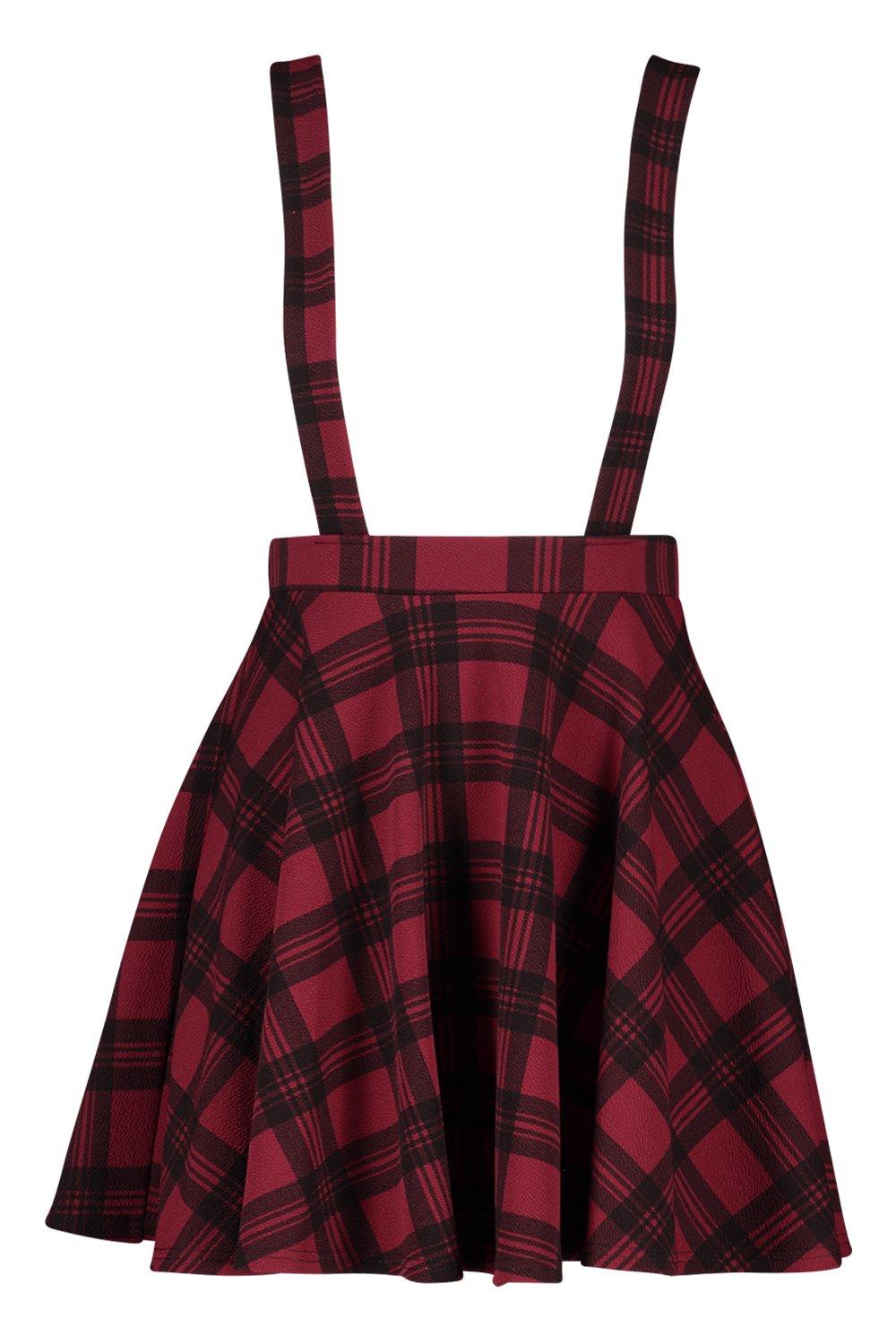 red check pinafore