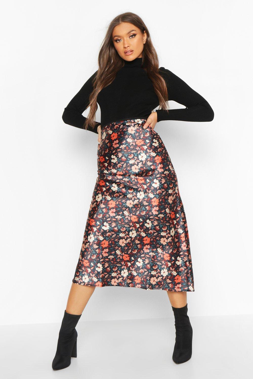 Bias Skirt in Basil Ditsy Bias Skirt in Basil Ditsy