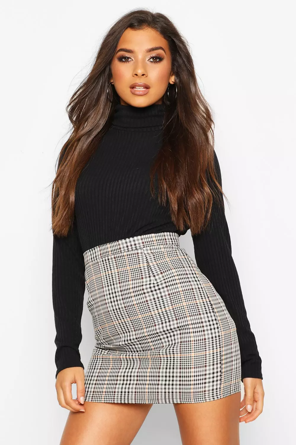 A line mini outlet skirt check