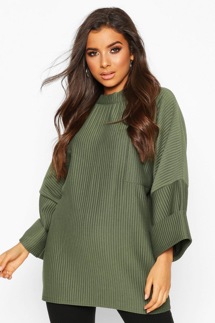 Oversized Slouch Pocket Top In Jumbo Jersey image number 1