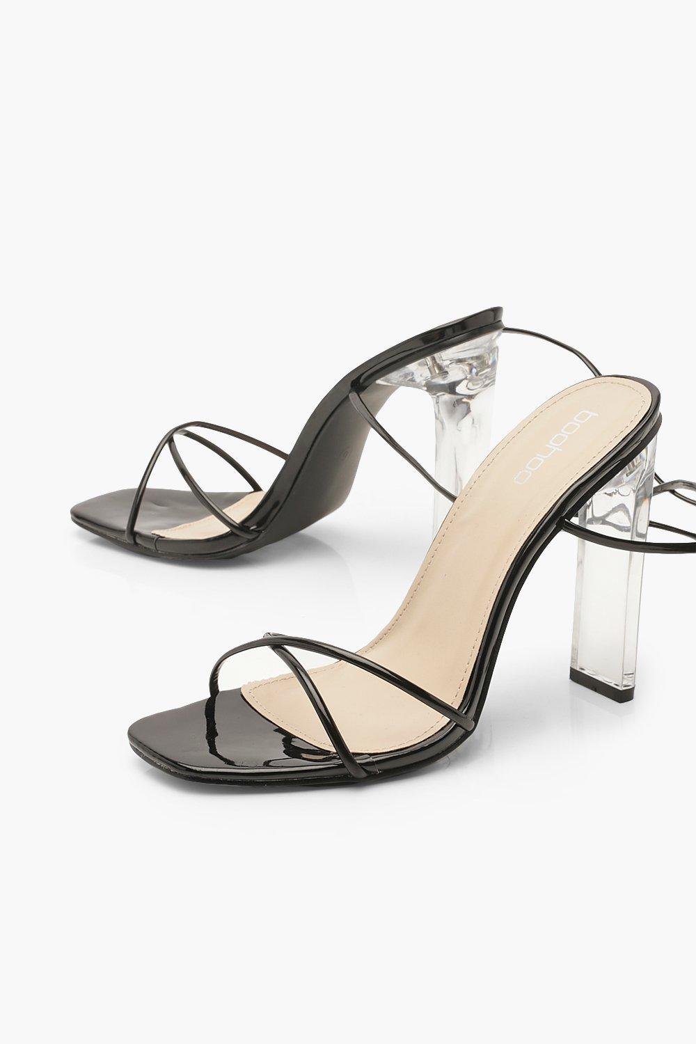 Boohoo clear strap clearance heels