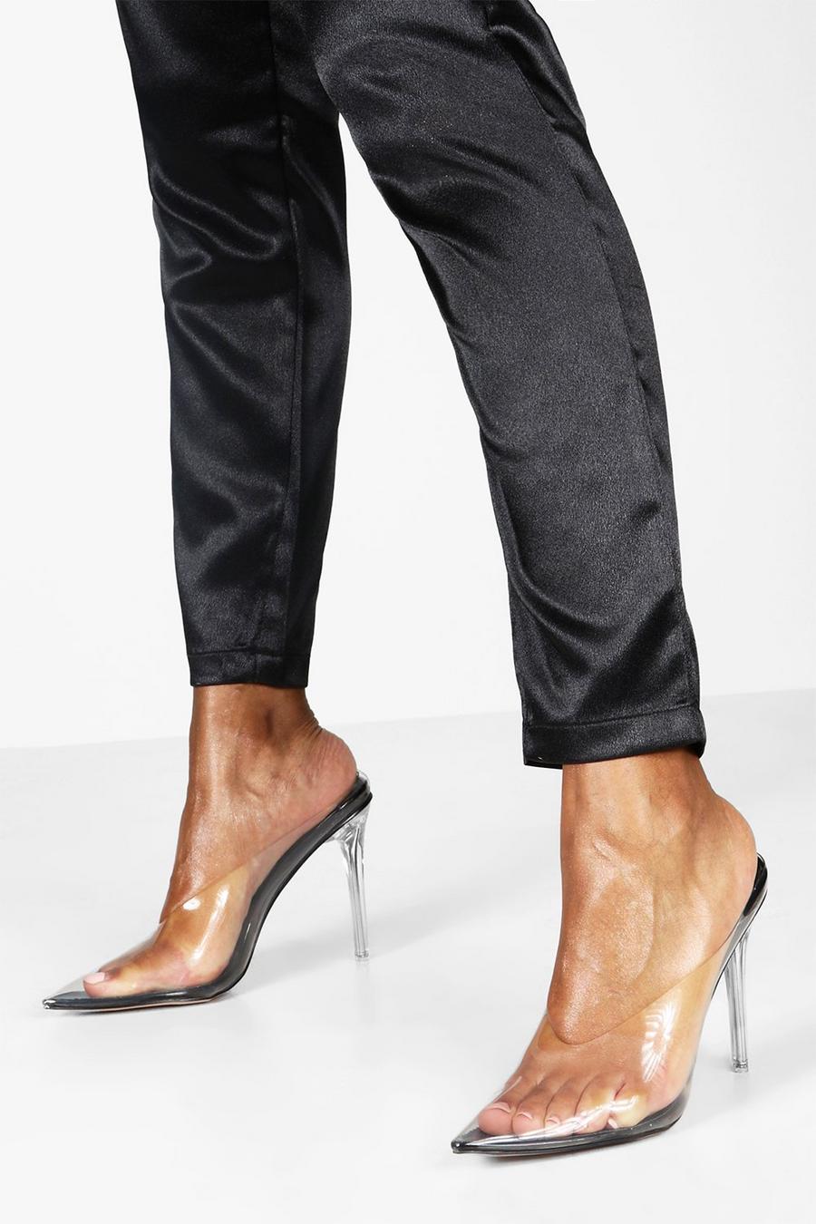 Clear Stiletto Heel Mule Courts image number 1
