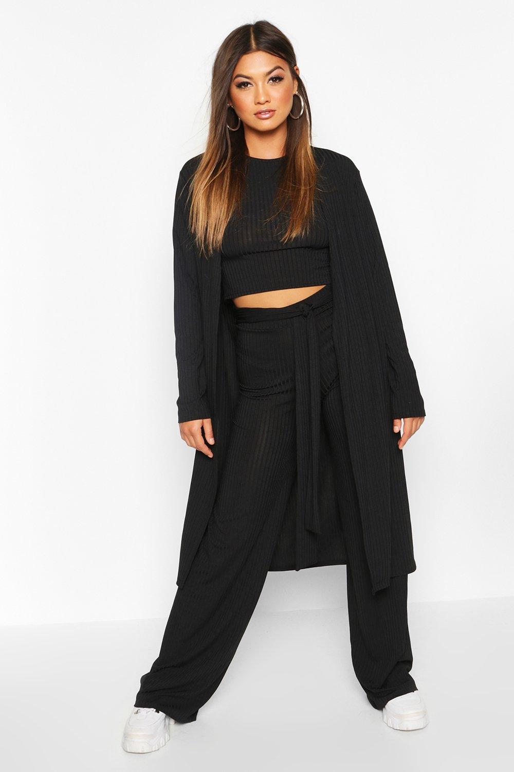 midi black cardigan