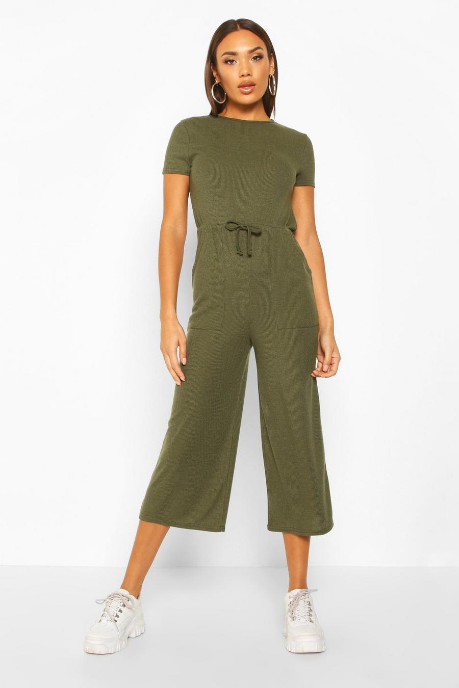 Gerippter Jumpsuit mit Culottes image number 1