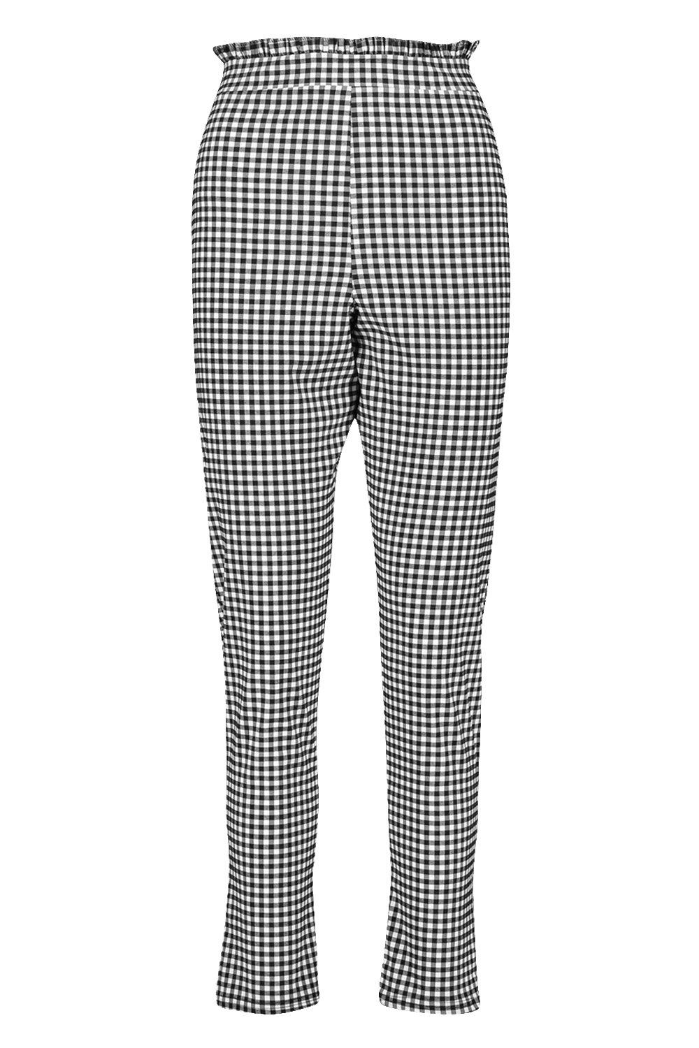 Gingham sales frill trousers