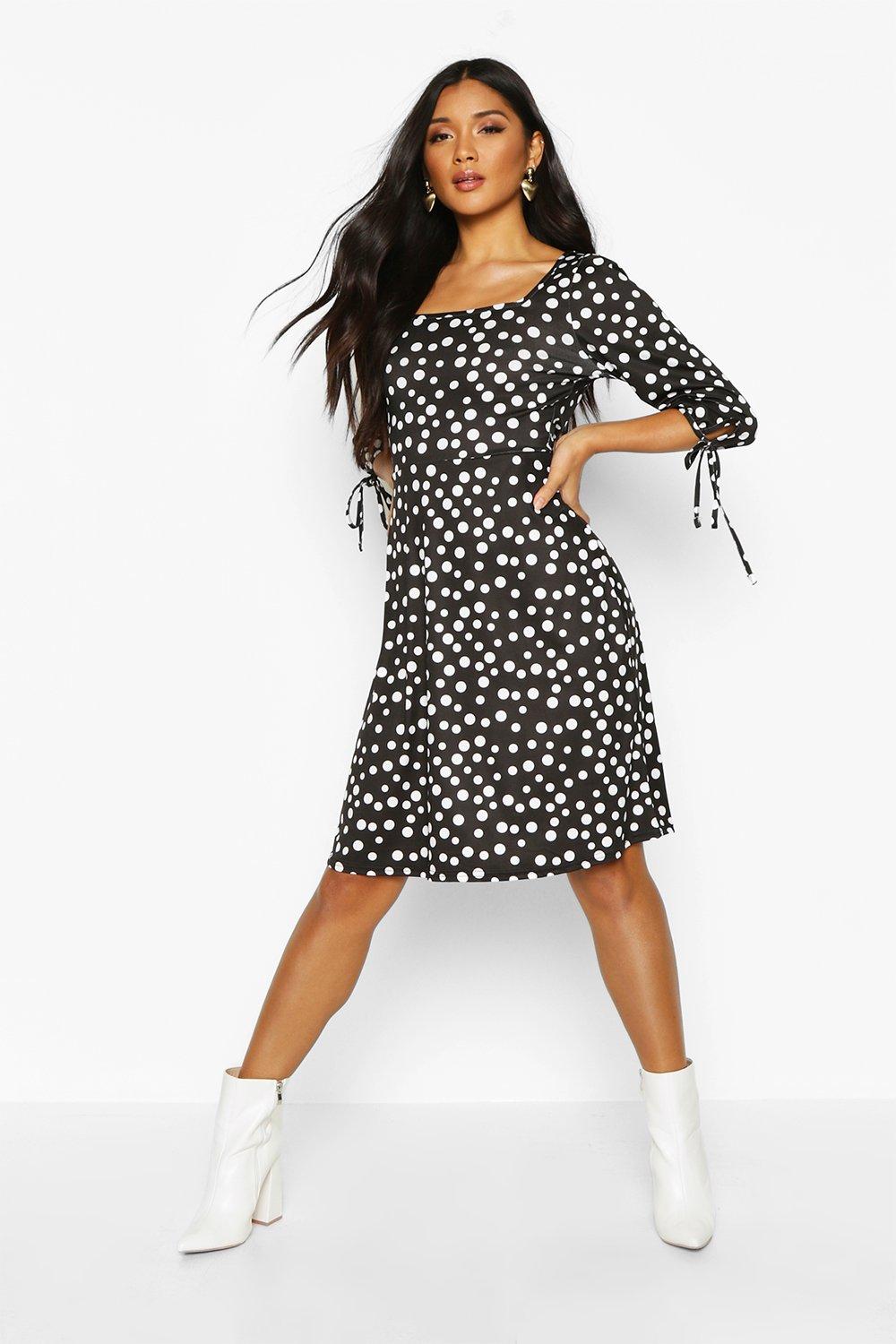 boohoo square neck midi dress