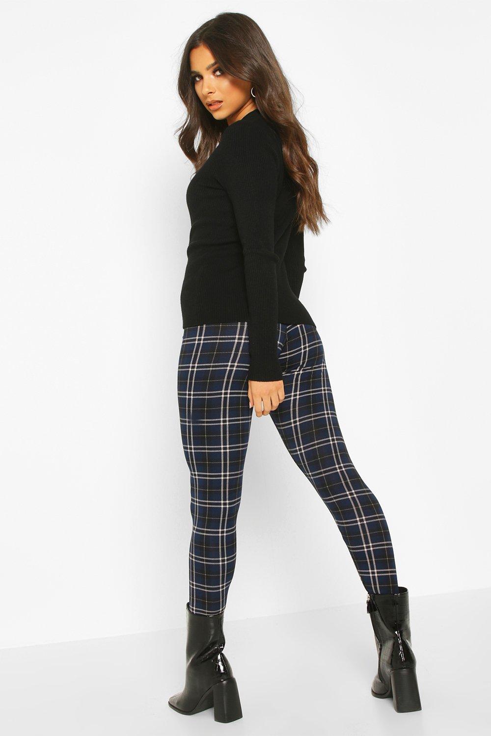 Boohoo 2025 tartan leggings