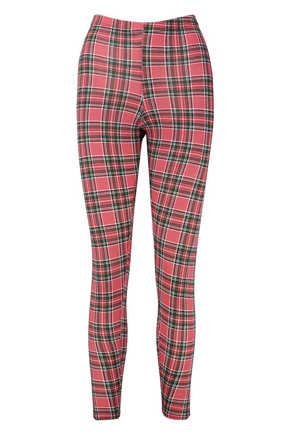 Tartan Check Basic Jersey Leggings