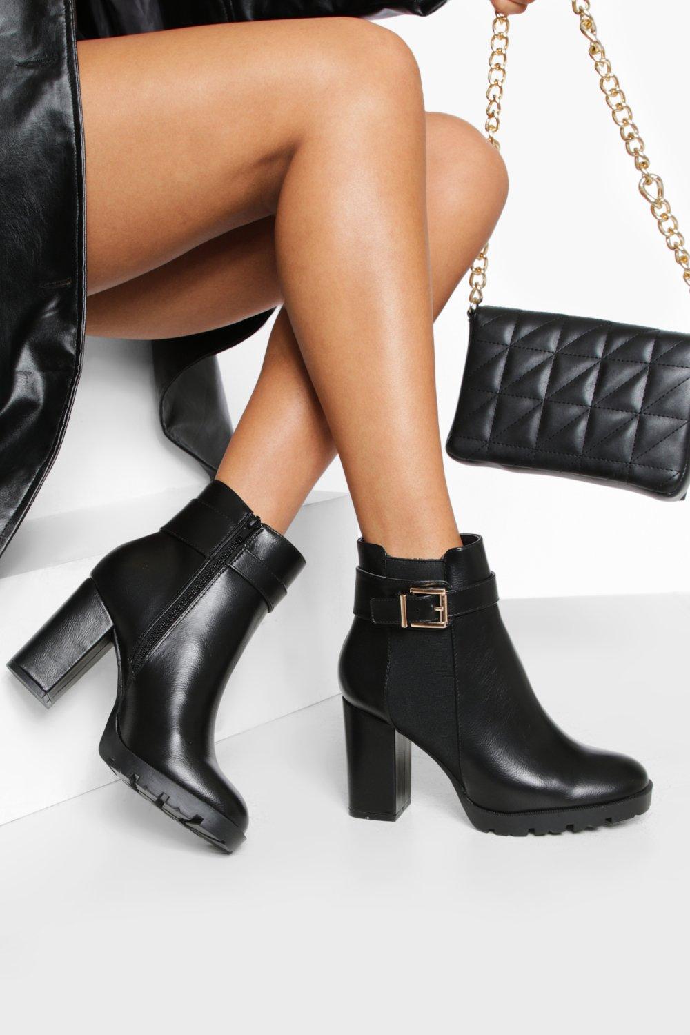 wide fit buckle boots