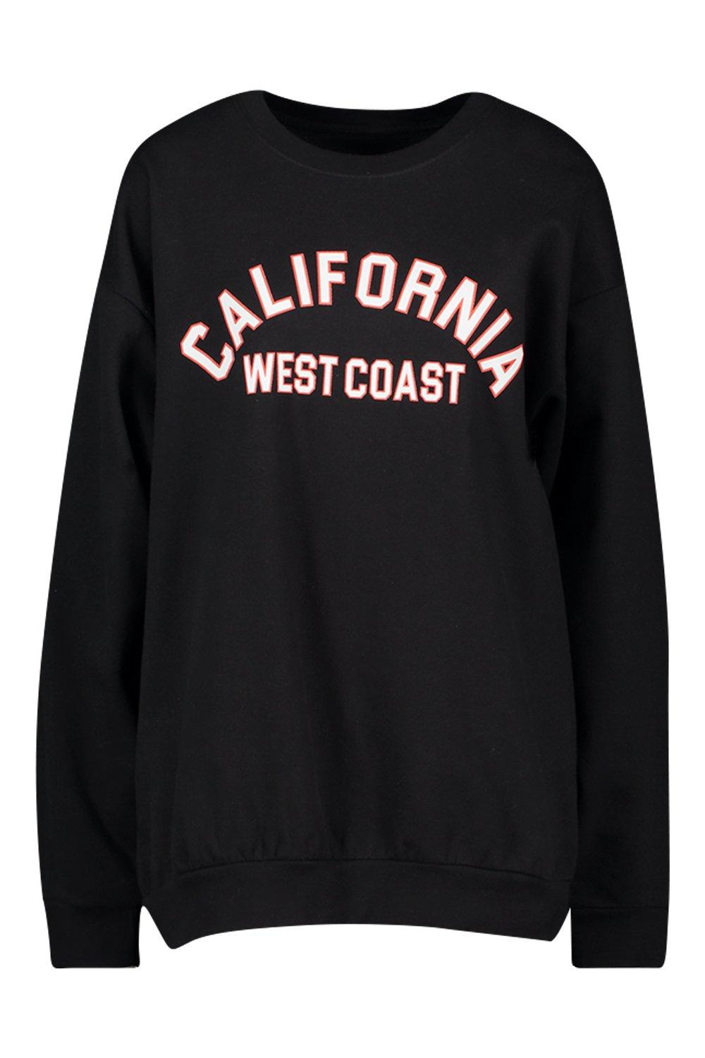 California Slogan Oversized Sweater