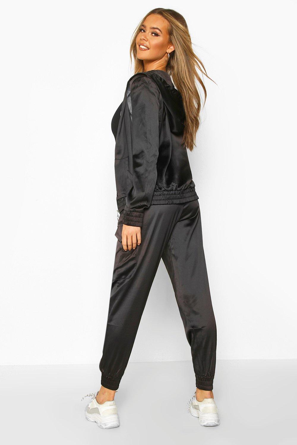 Ensemble jogging satin zipp