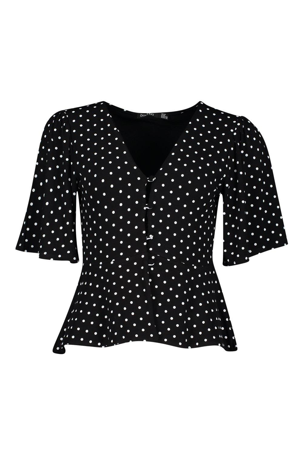 spotty peplum top
