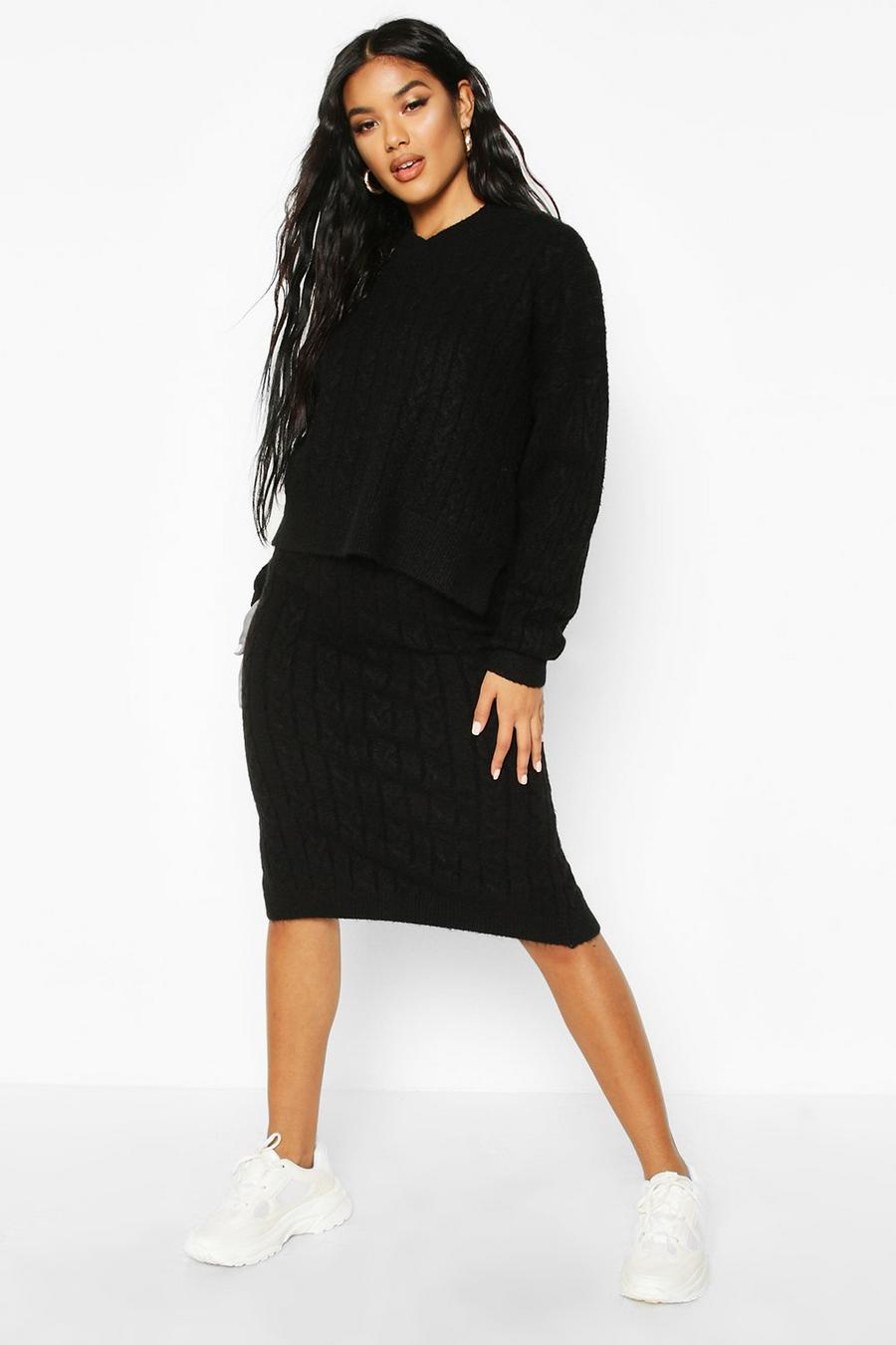 Cable Knit Skirt Co-ord Set image number 1