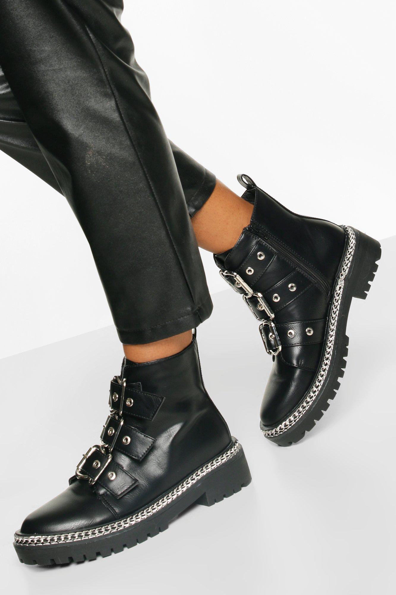 boohoo biker boots