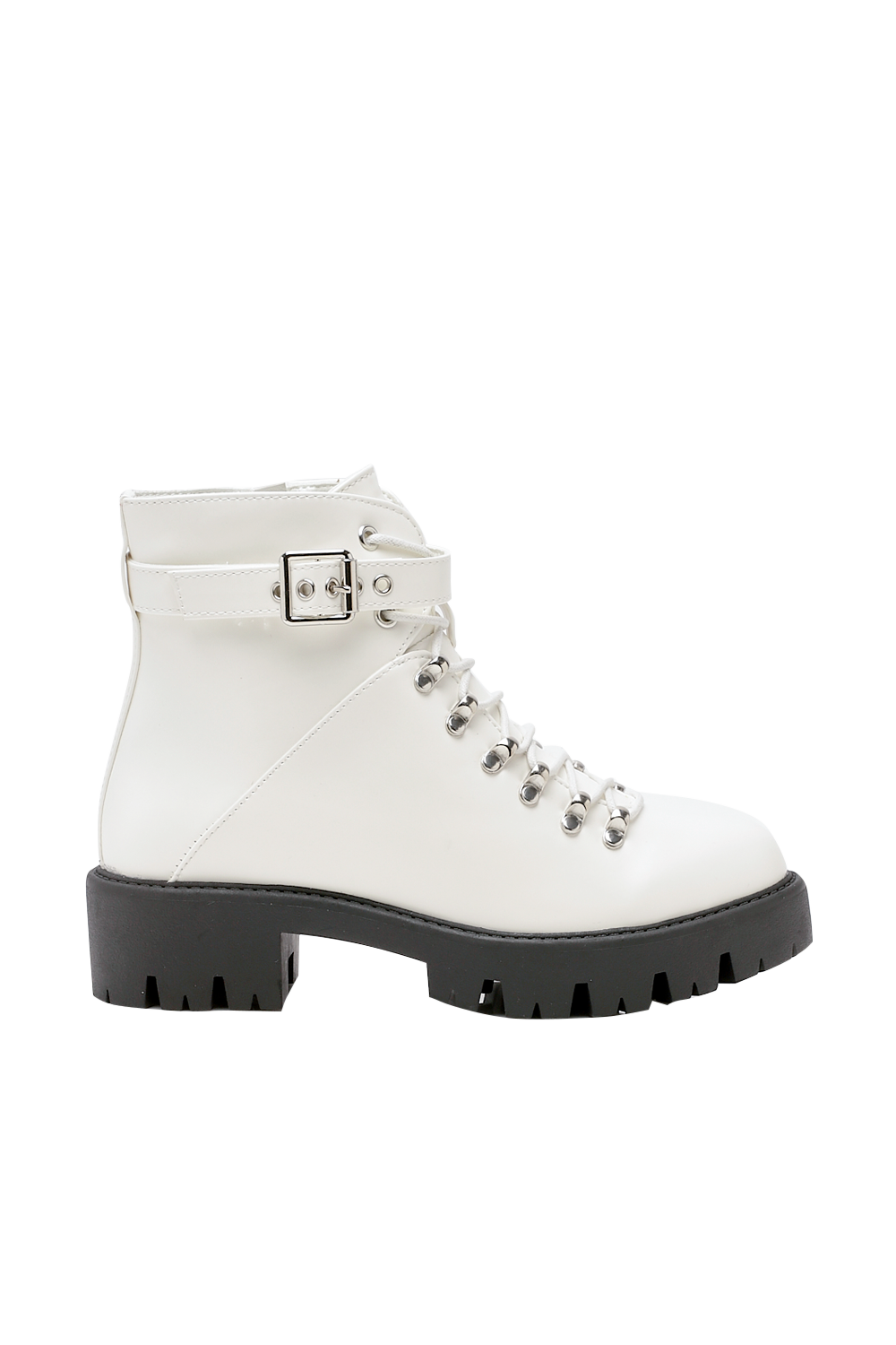 white hiker boots