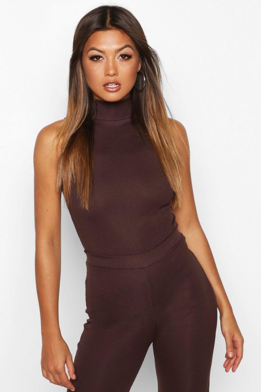 Turtle Neck Knitted Bodysuit image number 1