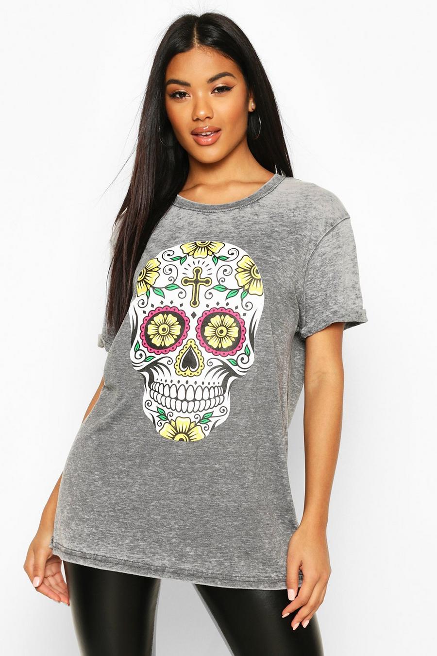 Charcoal Skull T-Shirt image number 1