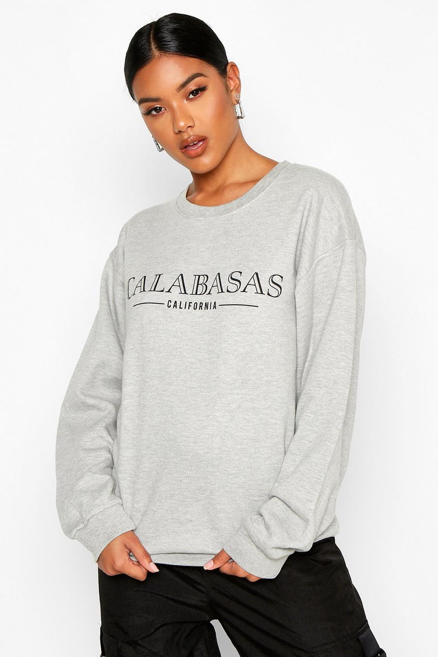 "Calabasas" Sweatshirt med slogan image number 1