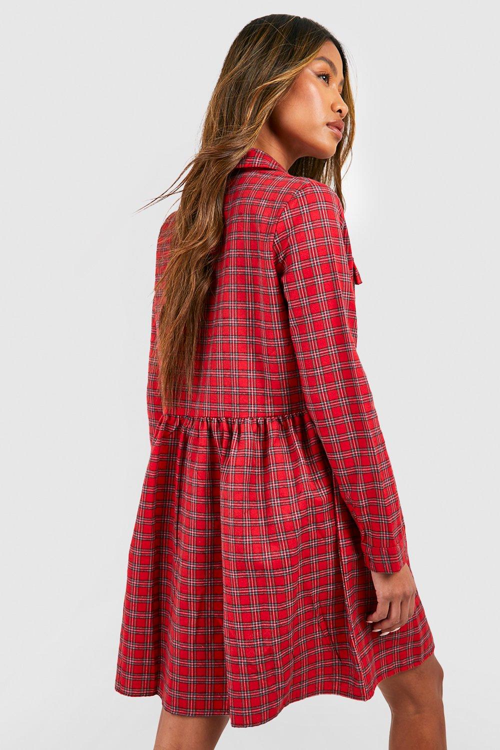 Boohoo hotsell checked dress