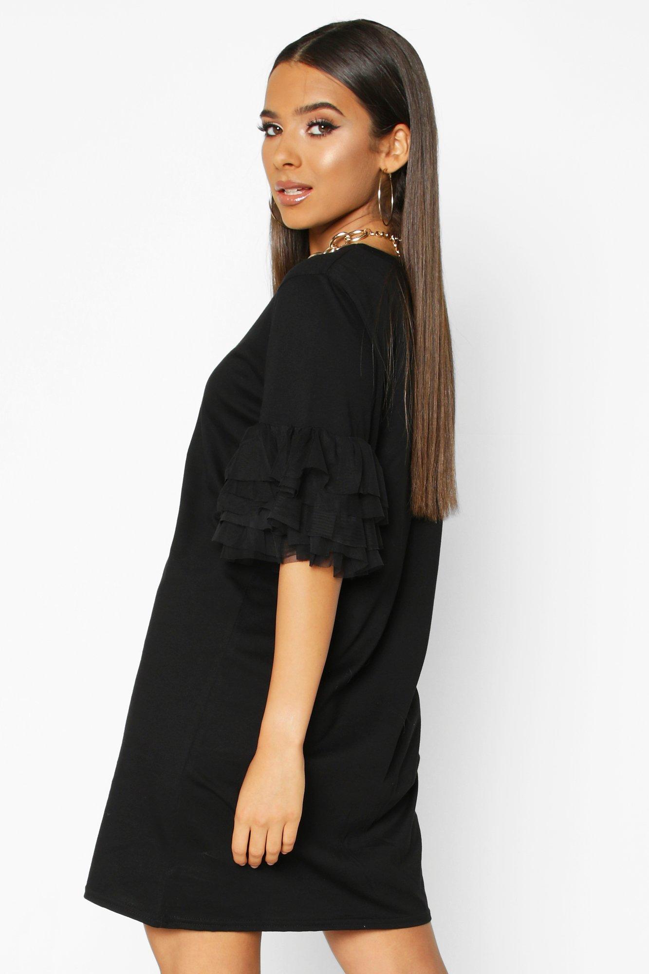 Tulle sleeve t store shirt dress