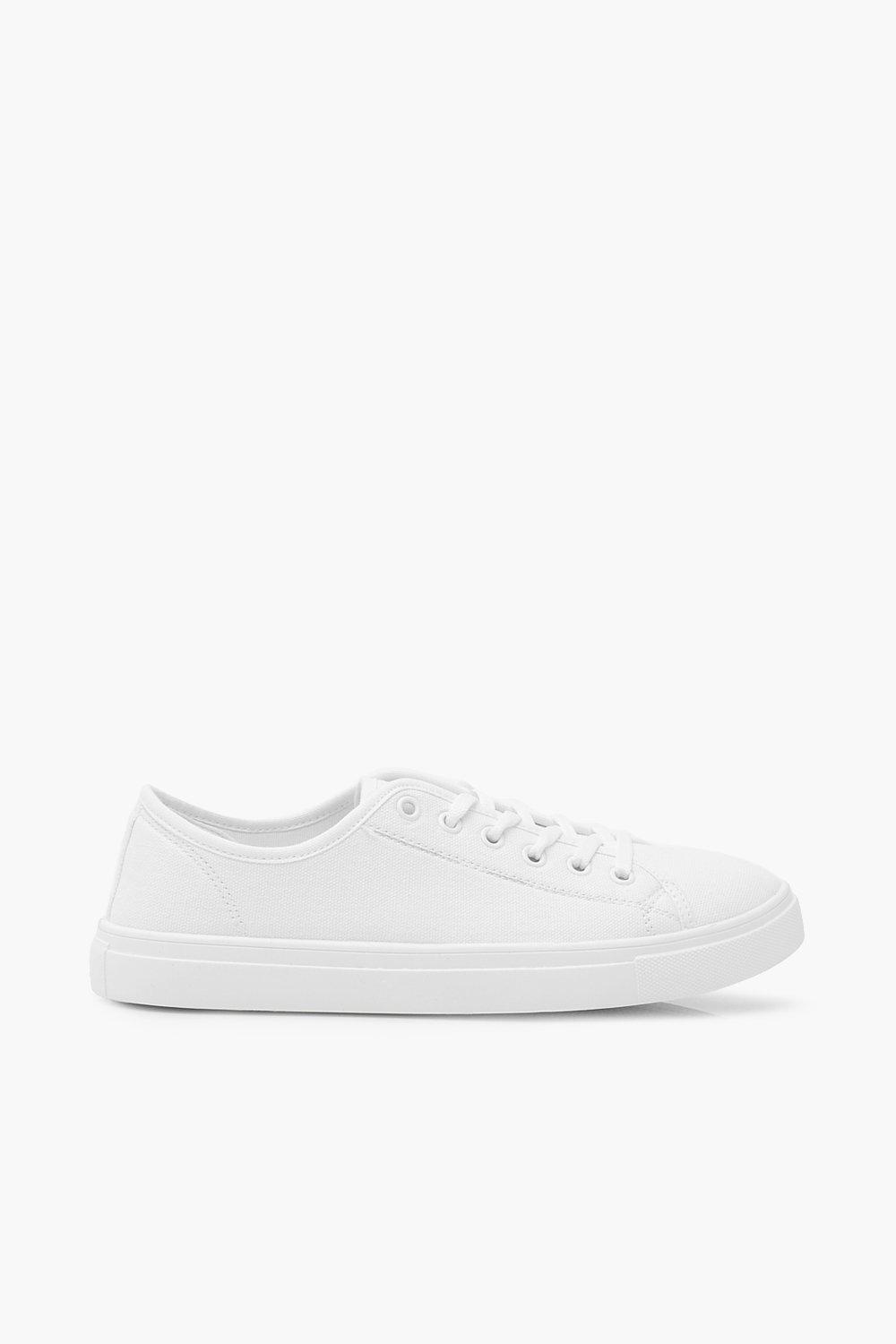 Ladies white discount canvas shoes uk